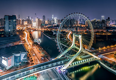 天津世纪钟背景