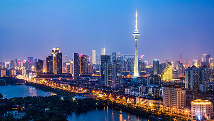 天津夜景背景