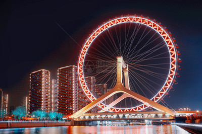 天津眼摩天轮夜景图片素材_免费下载_jpg图片格式_VRF高清图片501180243_ .